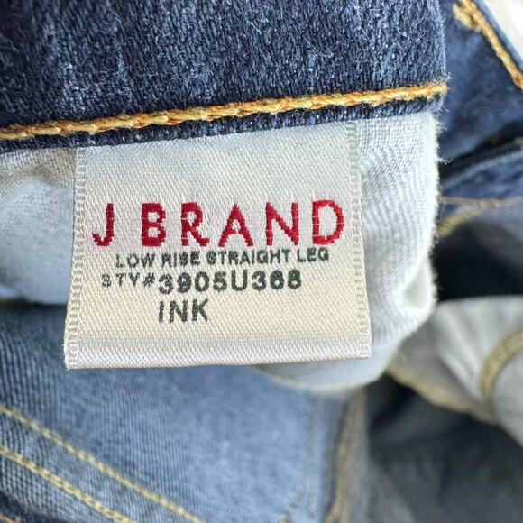J. Brand Dark Wash Low Rise Straight Leg Cotton Stretch Jeans Size 30 - Picture 6 of 7